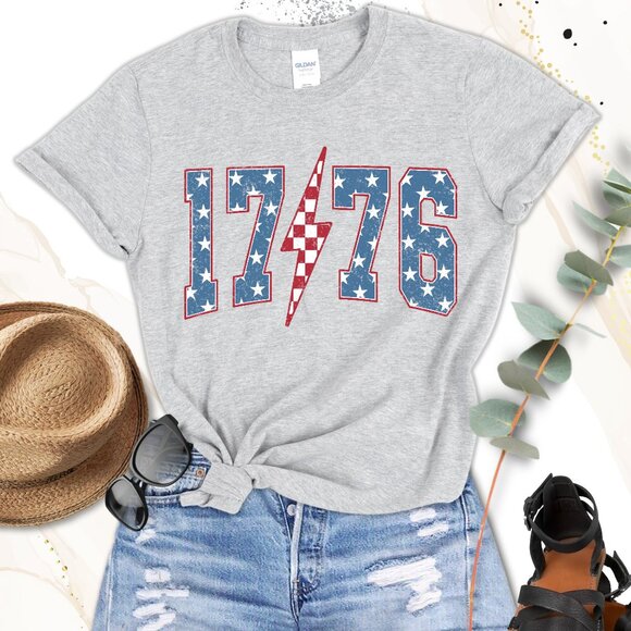 1776 America 4th of July Retro tshirts - Picture 1 of 1
